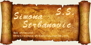 Simona Štrbanović vizit kartica